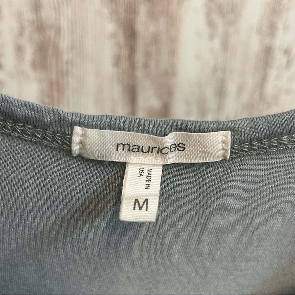 Women's Sleeveless Smocked Top Grey - Olive Sage Tank Summer Vacation M Flowy - Picture 7 of 7